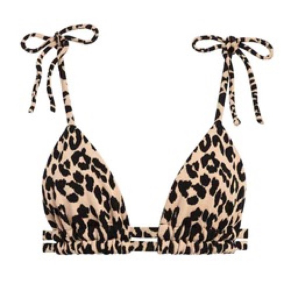 Montce Swim Leopard Texture Palua Ties Top